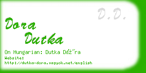 dora dutka business card